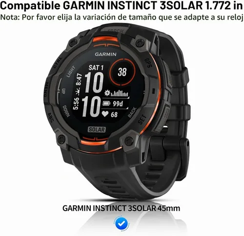 Vista 2 de Suoman Paquete de 3 protectores de pantalla para Garmin instinct 3 1.772 in