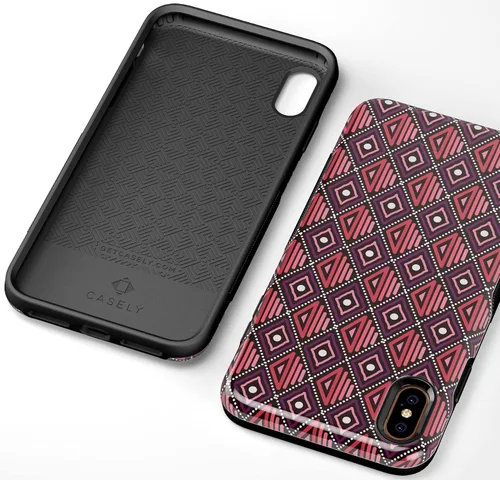 Vista 6 de Casely Funda para iPhone Xs Max Funda con estampado de festival (solo buenas vibraciones)