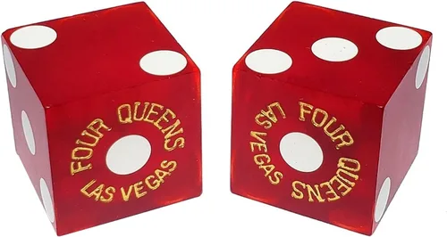 Vista 10 de Par de dados de casino en serie a juego - Auténticos dados de dados de Las Vegas 0.748 in, juegos de mesa y coleccionables - Aliante rojo pulido