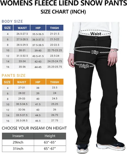 Vista 6 de Outdoor Ventures Homer - Pantalones de esquí para mujer con aislamiento de nieve
