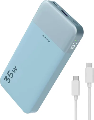 Vista 16 de JUOVI Banco de energía de carga rápida 10000mAh 35W Cargador portátil Paquete de batería pequeño con PD 3.0 y QC 4.0 Tipo-C USB-A Entrada Salida