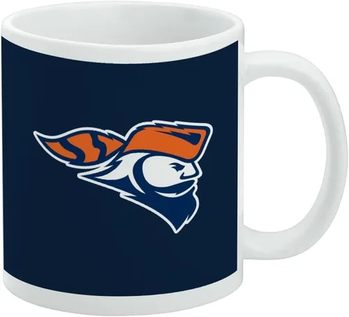 Vista 24 de Taza de cerámica con el logotipo principal de la Universidad Rider, taza de regalo novedosa para café, té y bebidas calientes, 11oz, blanca