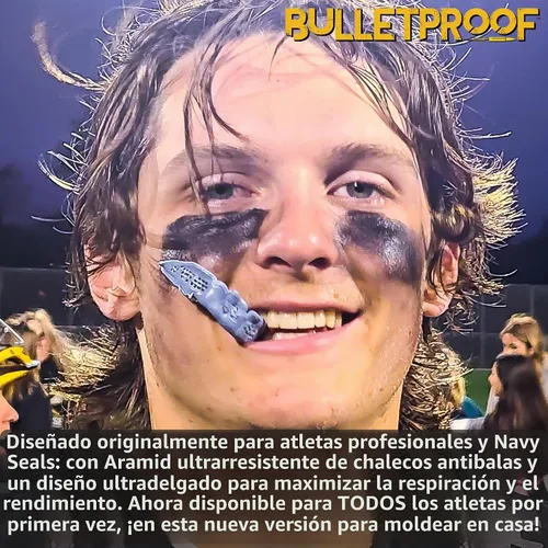 Vista 2 de Bulletproof: ¡El protector bucal más delgado y transpirable del mundo es 3 veces más fuerte! Protector bucal para lucha libre, fútbol, baloncesto