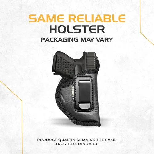Vista 7 de IWB Gun Holster by Houston Gun Holsters - ECO Leather Concealed Carry Soft Material - Fits Glock 26/27/33, Shield, XDS, Taurus 709, Taurus Pro C