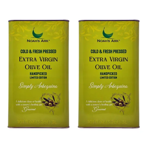 Vista 13 de Aceite de oliva virgen extra prensado en frío y fresco Arbequina de Noah's Ark Origen único, alto polifenol - 3L/101 oz