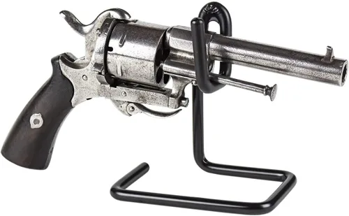 Vista 6 de Soportes universales para pistola de mano semiautomática o revólver, acero con recubrimiento en polvo, paquete de 2