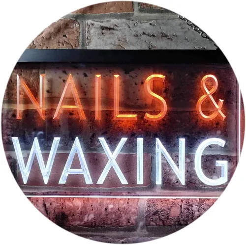 Vista 14 de ADVPRO Nails Waxing Beauty Salon Display Dual Color LED Neon Sign Blue & Red 12" x 8.5" st6s32-i0358-br