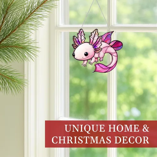 Vista 7 de Axolotl - Adorno de Navidad, adornos de playa para árbol, regalo de tortuga marina para mujeres, regalos de playa para mujeres, ideas de relleno