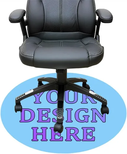 Vista 36 de Tapete redondo personalizado para silla de escritorio de oficina, diseño de tu propio logotipo de foto, texto, alfombrillas circulares