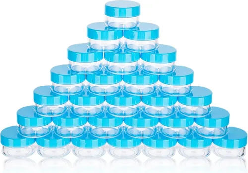 Vista 14 de 5 Gramos Contenedores de Muestra con Tapas, 25 Piezas Mini Contenedores de Maquillaje, Contenedores Cosméticos de Viaje de Plástico Vacío con Negro
