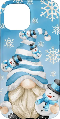 Vista 6 de Cute Winter Gnome Dad with Snowflake Decor and Snowman Case for iPhone 17