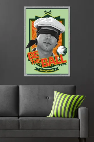 Vista 28 de Trends International Caddyshack - Póster de pared Be the Ball, 14.725 x 22.375 pulgadas, versión enmarcada de madera de granero