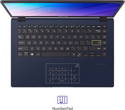 Vista 4 de ASUS Portátil L410 MA-DB04 ultrafino, pantalla FHD de 14 pulgadas, procesador Intel Celeron N4020, 4 GB de RAM, 128 GB de almacenamiento, NumberPad