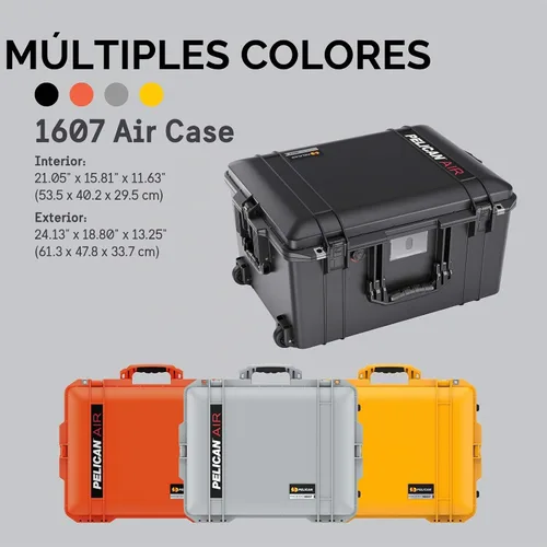 Vista 13 de Pelican Funda Air 1607 con espuma - Negro