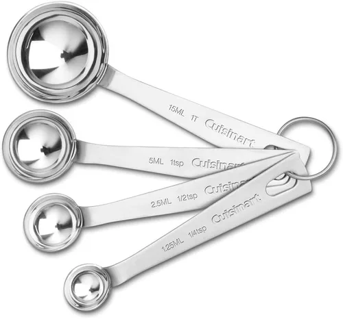 Vista 2 de Cuisinart CTG-00-SMP Cucharas medidoras de acero inoxidable, juego de 4, plata