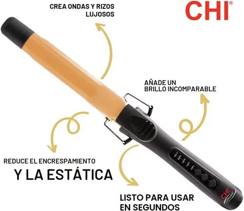 Vista 2 de CHI Rizador de turmalina de cerámica de 1 pulgada, negro