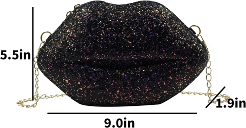 Vista 3 de Bolso de mano brillante para mujer, bolso de mano de noche con purpurina para mujer, bolso cruzado para banquete, bolso de hombro, bolsa