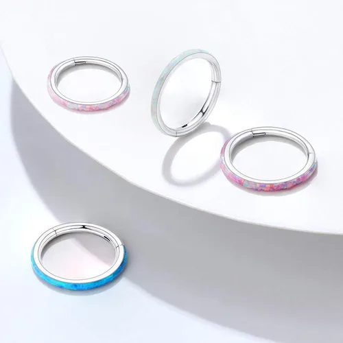Vista 2 de Piercing para cartílago de acero quirúrgico 16G 20G CZ para tragus, hélice, tragus, caracola, rook, piercing