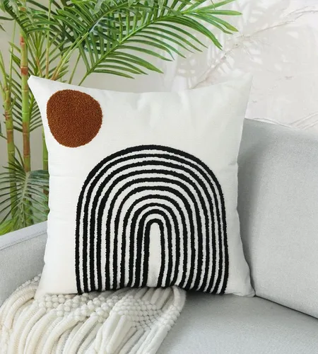 Vista 20 de Merrycolor Fundas de almohada decorativas bohemias para cama, modernas de mediados de siglo, fundas de almohada verde hoja, funda de almohada