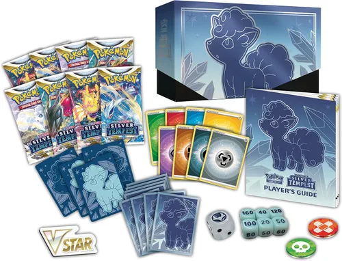 Vista 4 de Pokémon TCG: Caja de entrenador de élite Espada y Escudo Tempestad Plateada