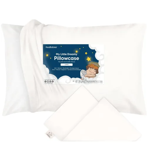 Vista 34 de KeaBabies Funda de almohada para niños pequeños de 13 x 18 pulgadas, funda de almohada de algodón orgánico para niños, niñas, funda de algodón suave