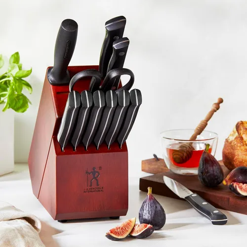 Vista 2 de HENCKELS Dynamic Razor-Sharp - Juego de cuchillos de 12 piezas, cuchillo de chef, cuchillo de pan, cuchillo de carne, diseño alemán informado por
