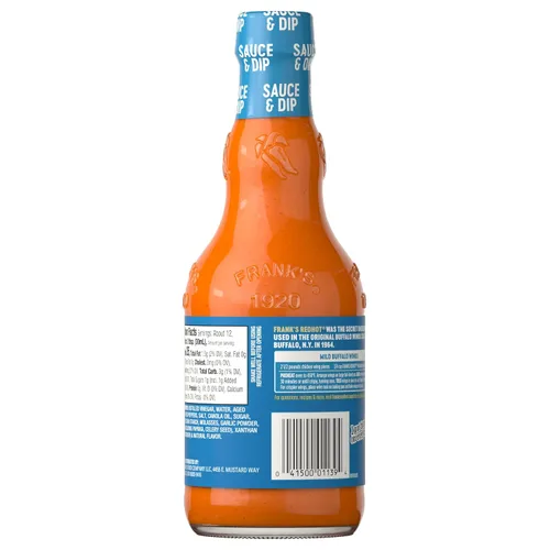 Vista 11 de Frank's RedHot Salsa picante Mild Wings, 12 fl oz