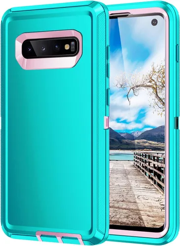 Vista 13 de Funda para Galaxy S10, [sin protector de pantalla] resistente a prueba de golpes, polvo y caídas, 3 capas de protección completa del cuerpo, funda