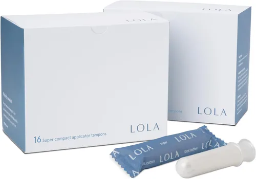 Vista 9 de LOLA Tampones de algodón 100% orgánico, 8 unidades, tampones súper no tóxicos, productos de higiene femenina de período, productos aprobados por