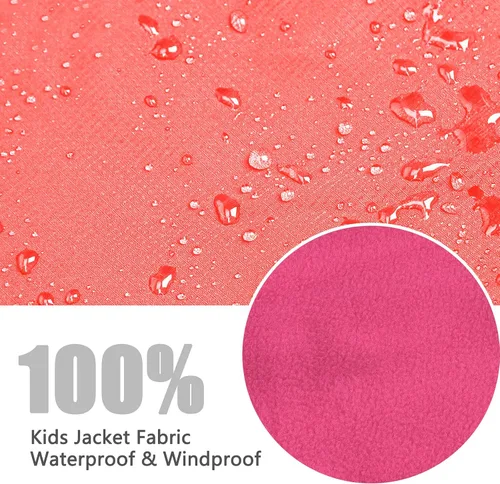 Vista 48 de Chaqueta de esquí impermeable para niñas, chaqueta de snowboard para exteriores, resistente al viento, con forro polar, abrigo de nieve cálido