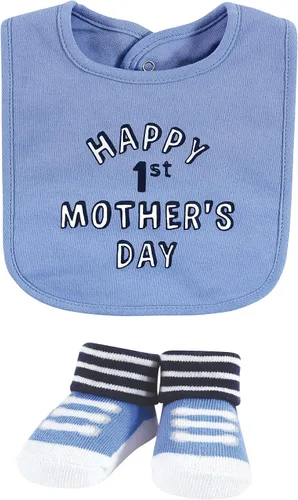 Vista 136 de Hudson Baby Conjunto de babero y calcetines unisex de algodón para bebé