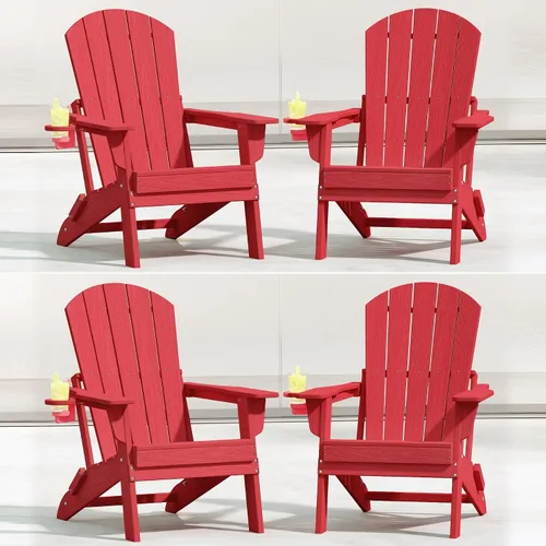 Vista 11 de HDPE Silla Adirondack plegable, Aruba