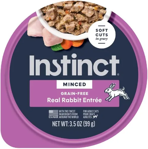 Vista 13 de Instinct Receta picada sin granos con pollo real, comida húmeda natural para gatos, tazas de 3.5 onzas (caja de 12)