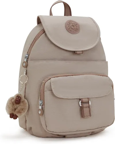 Vista 4 de Kipling Mochila Seoul Cu para mujer, Gris pardo (Dusty Taupe), Kipling Mochila Seoul Cu para mujer