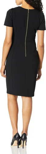 Vista 2 de Calvin Klein Vestidos casuales de manga corta con costuras para mujer con estilo profesional