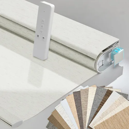 Vista 18 de Persianas motorizadas inteligentes Persilux con control remoto, sin necesidad de perforación, persianas enrollables automáticas para ventanas