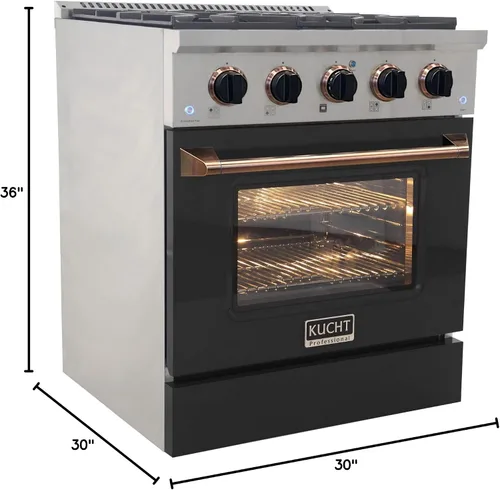 Vista 8 de Kucht KNG301-K-GOLD - Cocina de gas, color dorado