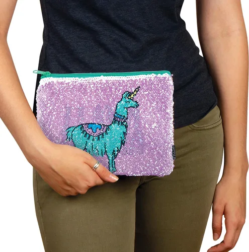 Vista 6 de Style.Lab Magic Sequin Reveal Pouch-Llama/Drama Science-Lab-Accesorios de baño