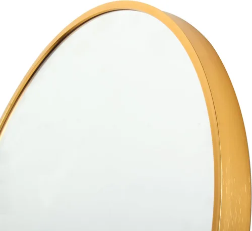 Vista 4 de 24" Wall Round Circle Mirror Bathroom Make Up Vanity Mirror - Golden
