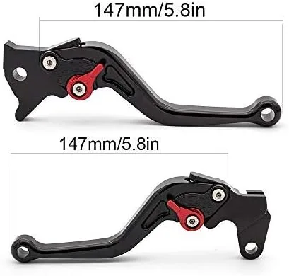 Vista 2 de FXCNC Palancas de freno de embrague ajustables CNC Billet compatibles con Warrior Raptor 350 YFM350 2002-2004, Raptor YFM660 01-05, TTR125L/LE/LW