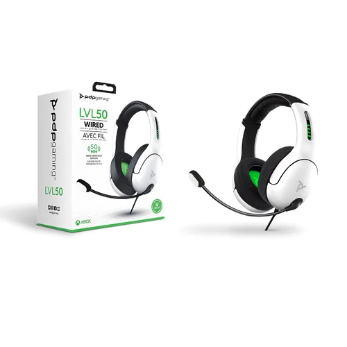 Vista 9 de PDP Gaming LVL50 Wired Power Stereo Xbox Headset with Mic - Xbox Series X, S, Xbox One, Xbox Accessory, Windows Sonic, Comfortable Memory Foam