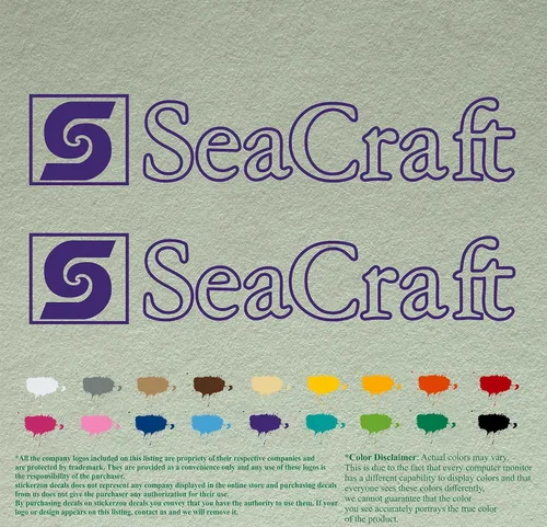 Vista 17 de SeaCraft Calcomanías de repuesto compatibles con Sea Craft, calcomanías de vinilo para barcos con motor fuera de borda, juego de 2