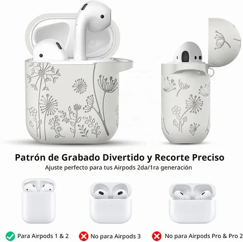 Vista 8 de Lerobo - Funda para AirPod de 2ª/1ª generación con llavero Luz estelar