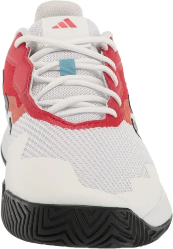 Vista 2 de adidas Tenis Courtjam Control para hombre, Cloud WhiteCore BlackBetter Scarle
