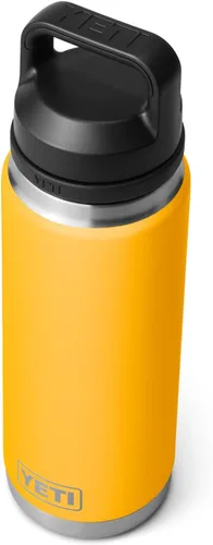 Vista 3 de YETI Rambler - Botella de acero inoxidable, hermética, con aislamiento al vacío y tapa chug, 26 onzas, color amarillo alpino Alpine Amarillo