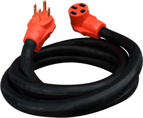 Vista 6 de Valterra Mighty Cord RV - Cable de extensión de 30 amperios, cable de extensión de alimentación de 50 pies, color rojo