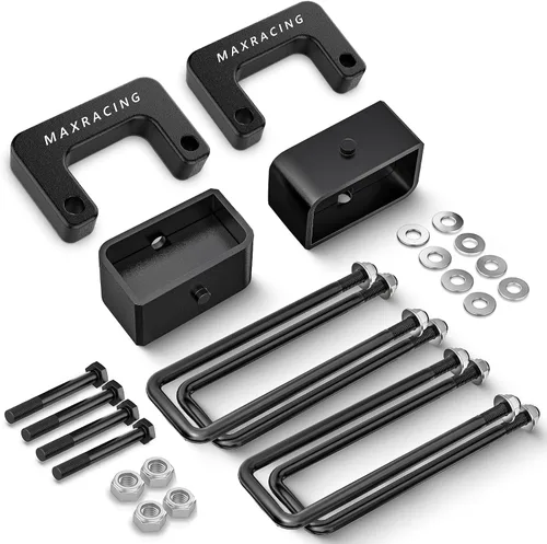 Vista 11 de MAXRACING - Kit de nivelación frontal de 1.5 pulgadas, espaciadores de elevación de puntales, para tracción de 2 y 4 llantas