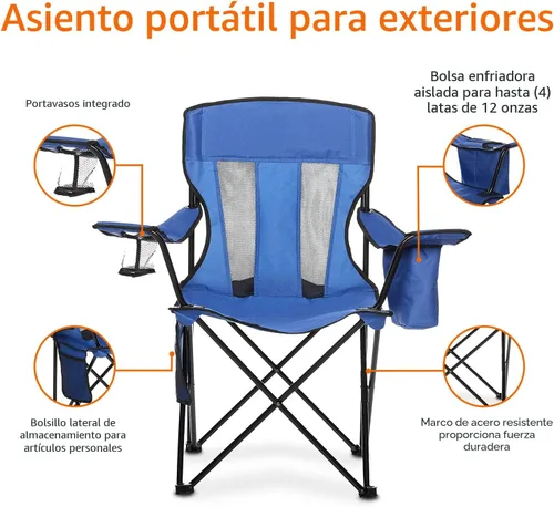 Vista 3 de Amazon Basics Silla de camping