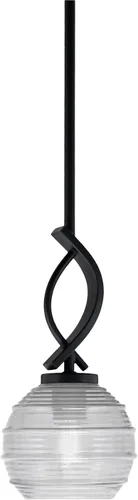 Vista 44 de Toltec Lighting Cavella Stem Colgado Mini colgante, acabado grafito, vidrio de muselina blanca de 4 pulgadas
