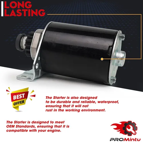 Vista 8 de El motor de arranque sustituye a 497525 497401 392744 para Briggs Stratton 40H777 40R577 40R677 441577 441677 441777 445577 44L777 44M777 44Q97 7